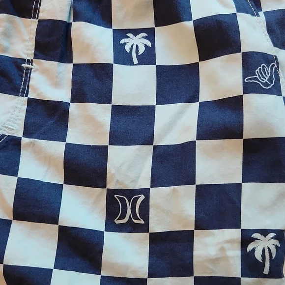 Hurley Blue large 12 13 printed pull on walkshorts large new with tags - Picture 5 of 13